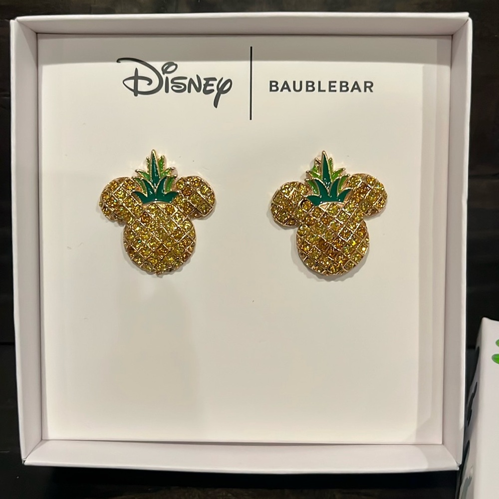 Disney / BAUBLEBAR Pineapple Mickey Earrings NIB